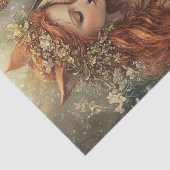 Mousseline Papier de tissus foliés Fox (Détail)