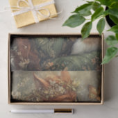 Mousseline Papier de tissus foliés Fox (Cadeau)