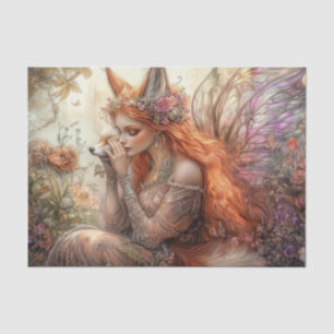 Mousseline Papier de tissus foliés Fox