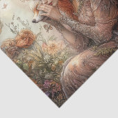 Mousseline Papier de tissus foliés Fox (Détail)