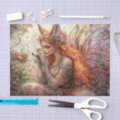 Mousseline Papier de tissus foliés Fox (Artisanat)