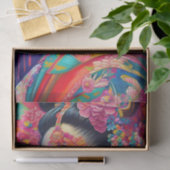 Mousseline Papier de tissus Geisha unique (Cadeau)