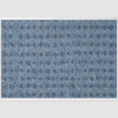 Mousseline Papier de tissus géométrique bleu (Recto)