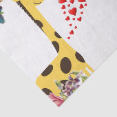 Mousseline Papier de tissus Giraffe florale (Détail)
