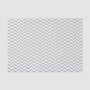 Mousseline Papier de tissus gris et blanc à chevrons