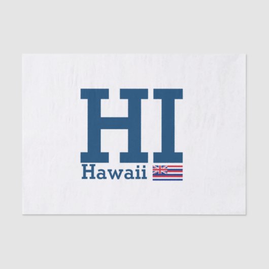 Mousseline Papier de tissus Hawaii (Recto)