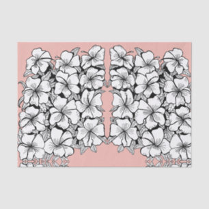 Mousseline Papier de tissus Hibiscus