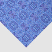 Mousseline Papier de tissus - Hydrangées bleues (Détail)