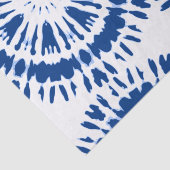 Mousseline Papier de tissus Indigo Blue Tie Dye (Détail)