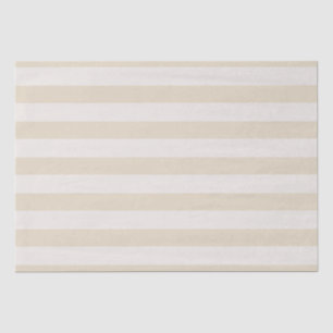 Mousseline Papier de tissus ivoire beige rayé