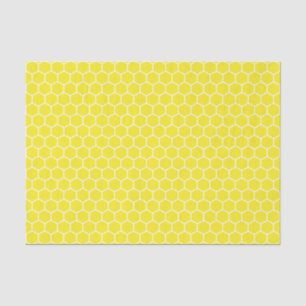 Mousseline Papier de tissus jaune peigne de miel