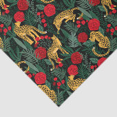 Mousseline Papier de tissus léopard et Rose (Détail)