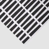 Mousseline Papier de tissus / Lignes noires Abstraites (Détail)