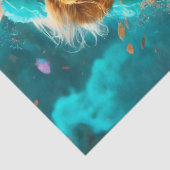 Mousseline Papier de tissus Lion King rose (Détail)