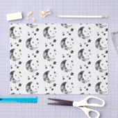 Mousseline Papier de tissus Lune et étoiles (Artisanat)