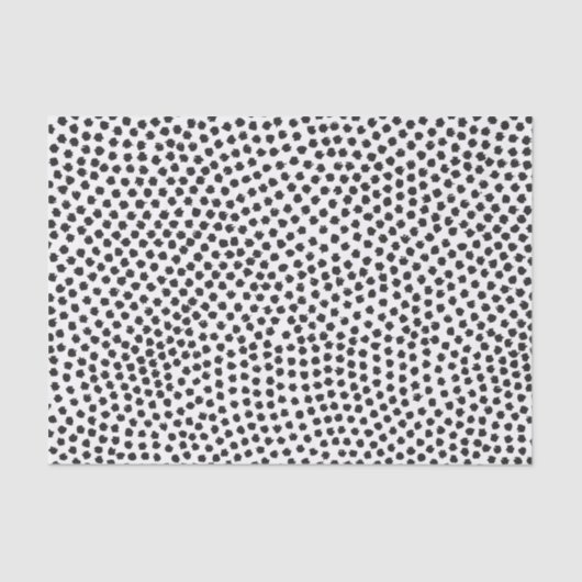 Mousseline Papier de tissus Luxe Black Confetti Dots (Recto)