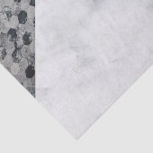 Mousseline Papier de tissus Marbre blanc gris noir (Détail)