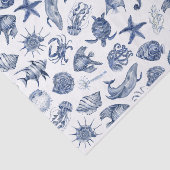 Mousseline Papier de tissus Mariage bleu côtier (Détail)