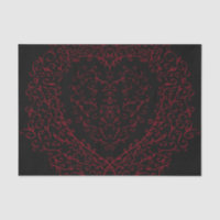 Papier de tissus Mariage gothique rouge et noir