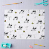 Mousseline Papier de tissus Martini Cat (Artisanat)