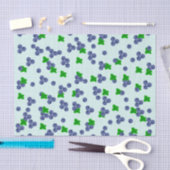 Mousseline Papier de tissus mûr Blueberries  (Artisanat)