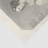 Mousseline Papier de tissus noir et blanc Vintage (Détail)