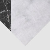 Mousseline Papier de tissus noir et Marbre blanc (Détail)