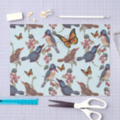 Mousseline Papier de tissus, Oiseaux papillons (Artisanat)