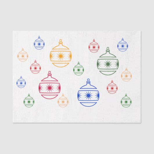 Mousseline Papier de tissus - Ornements de Noël (Recto)