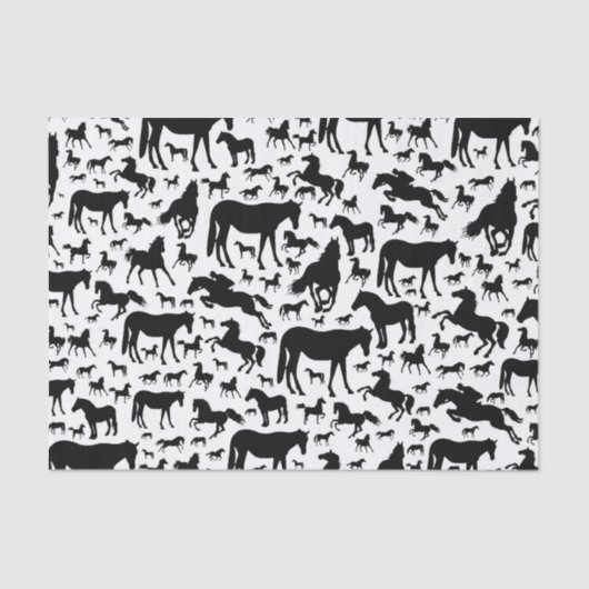 Mousseline Papier de tissus ou de découpage pour chevaux (Recto)