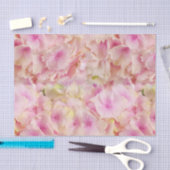 Mousseline Papier de tissus Pastel Pink Hydrangeas (Artisanat)