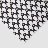 Mousseline Papier de tissus pingouins (Détail)