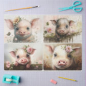 Mousseline Papier de tissus pour bébés cochons (Artisanat)