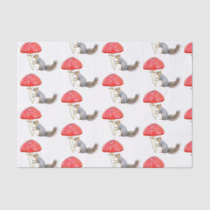 Mousseline Papier de tissus pour champignon rouge écureuil
