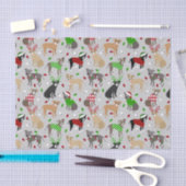 Mousseline Papier de tissus pour chiens Pitbull de Noël (Artisanat)