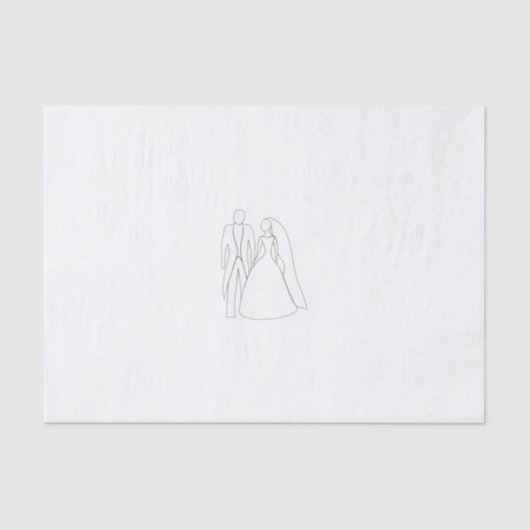 Mousseline Papier de tissus pour Mariage ou douche (Recto)