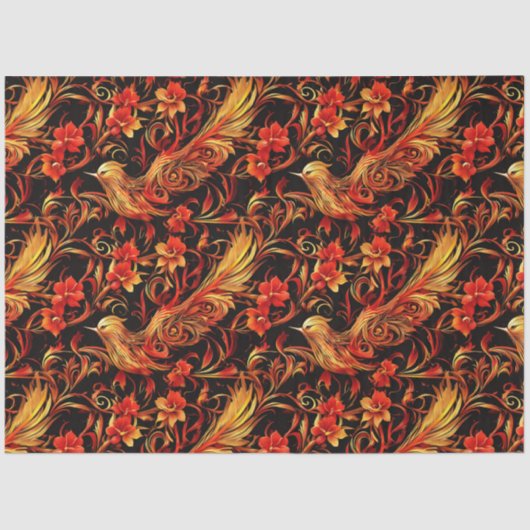 Mousseline Papier de tissus pour oiseaux Imaginaires (Recto)