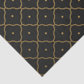 Mousseline Papier de tissus Quatrefot Noir Or (Détail)