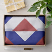 Mousseline Papier de tissus Red, White et Blue Chevrons (Cadeau)