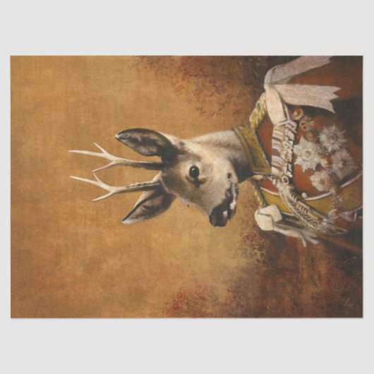 Mousseline Papier de tissus Regal Roe Deer (Recto)
