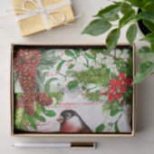 Mousseline Papier de tissus Robin de Noël (Cadeau)