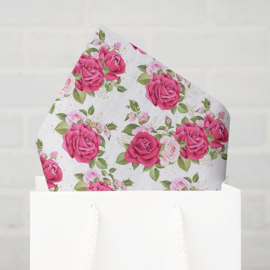 Mousseline Papier de tissus rose (Sac cadeau)