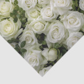 Mousseline Papier de tissus Roses blanches (Détail)