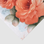 Mousseline Papier de tissus Roses de corail (Détail)