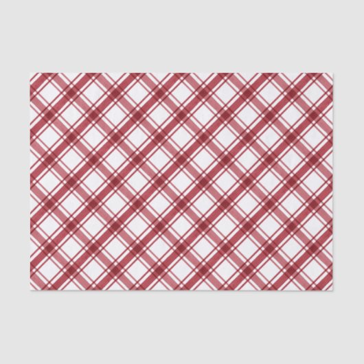 Mousseline Papier de tissus rouge et blanc (Recto)