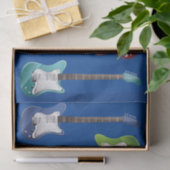 Mousseline Papier de tissus série de 2 guitares électriques e (Cadeau)