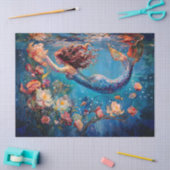 Mousseline Papier de tissus sous-marin sirène (Artisanat)