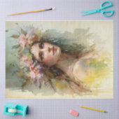 Mousseline Papier de tissus Spring Lady (Artisanat)