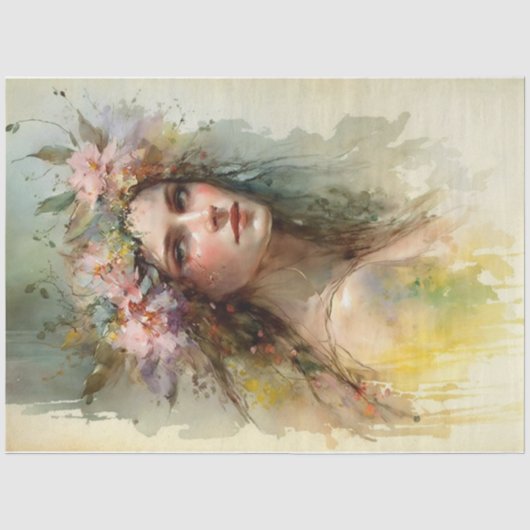 Mousseline Papier de tissus Spring Lady (Recto)