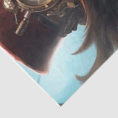 Mousseline Papier de tissus Steampunk Owl (Détail)